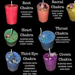 Set of 7 chakra candles